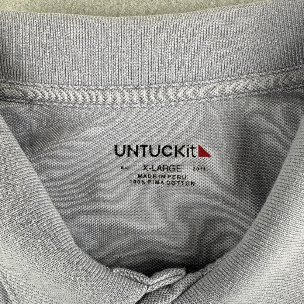 UNTUCKit Gondola Polo Mens XL Lgy Pima Cotton Regular Fit Short Sleeve 30167